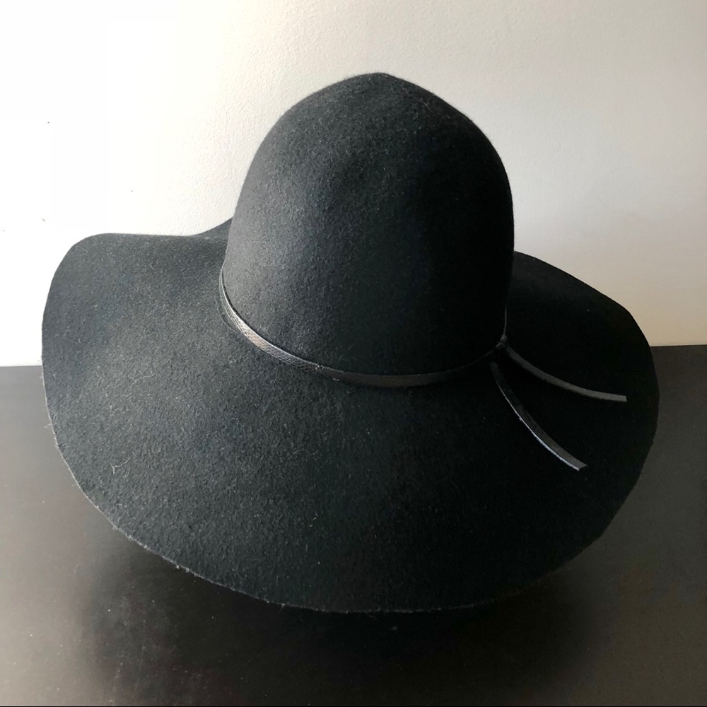 {H&M} Black Wool Floppy Hat